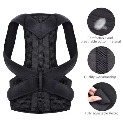 Home Adjustable Posture Corrector with Breathable Shoulder and Waist Support