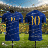 Brazil Soccer Jersey Size Options Cotton Blend Breathable Fan Top