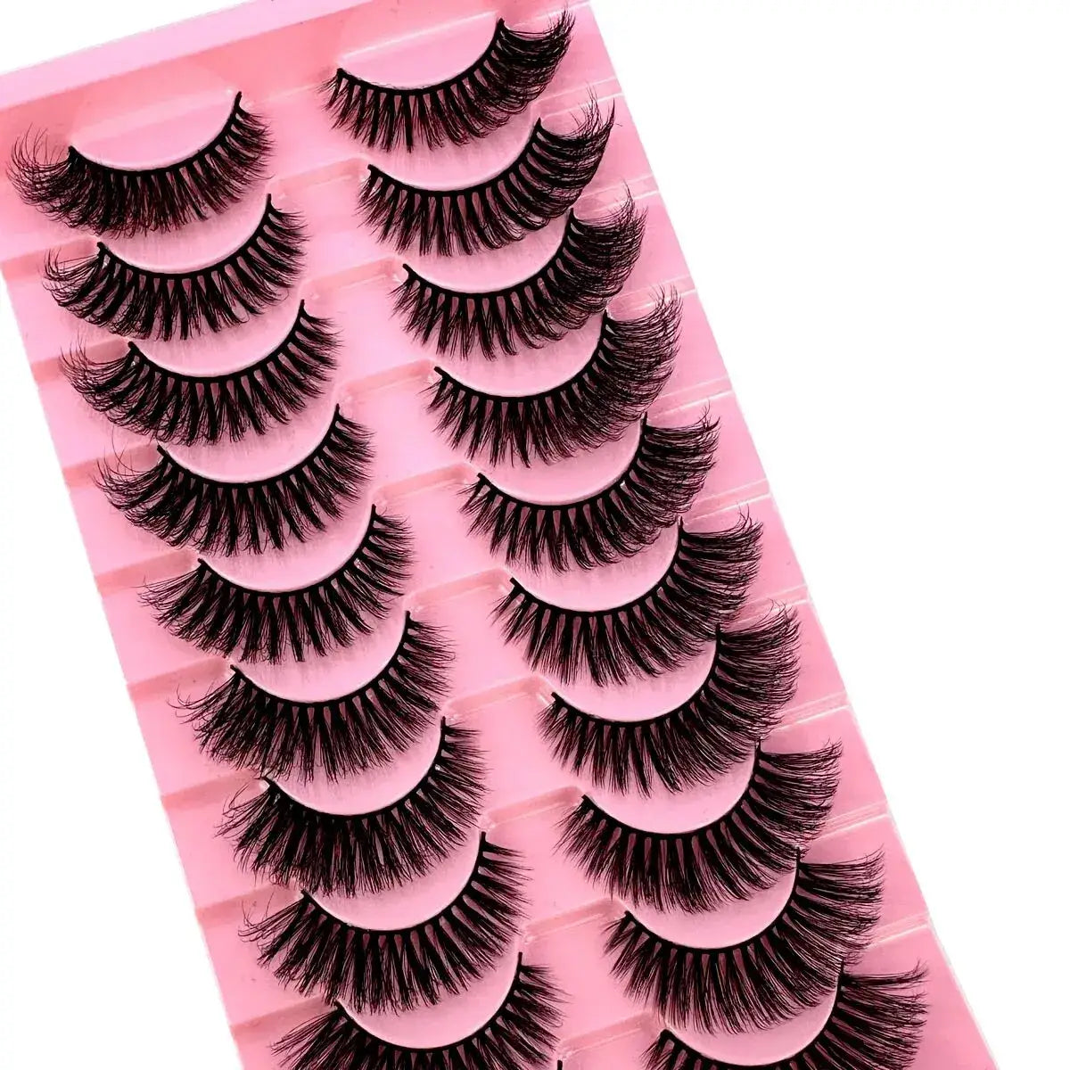 Cat Eye Lashes with 8D Wispy Faux Mink – 10 Pairs Set