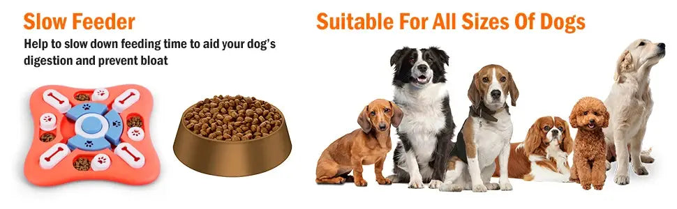 Dog Puzzle Toys and Interactive Treat Dispenser for Training