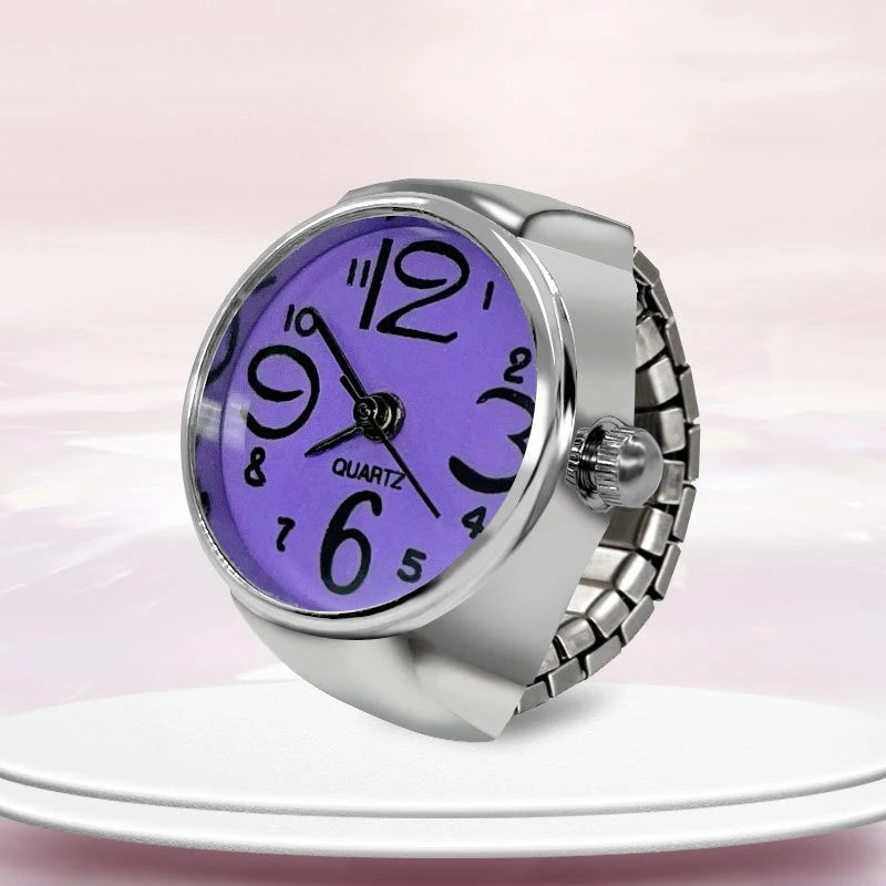 Creative Ring Watch Alloy Circular Dial Fashion Accessory