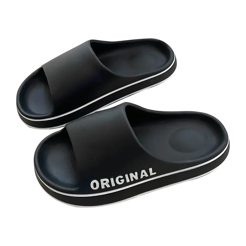 Vid Material Slides Solid Color Thick Sole Indoor Outdoor Sandals