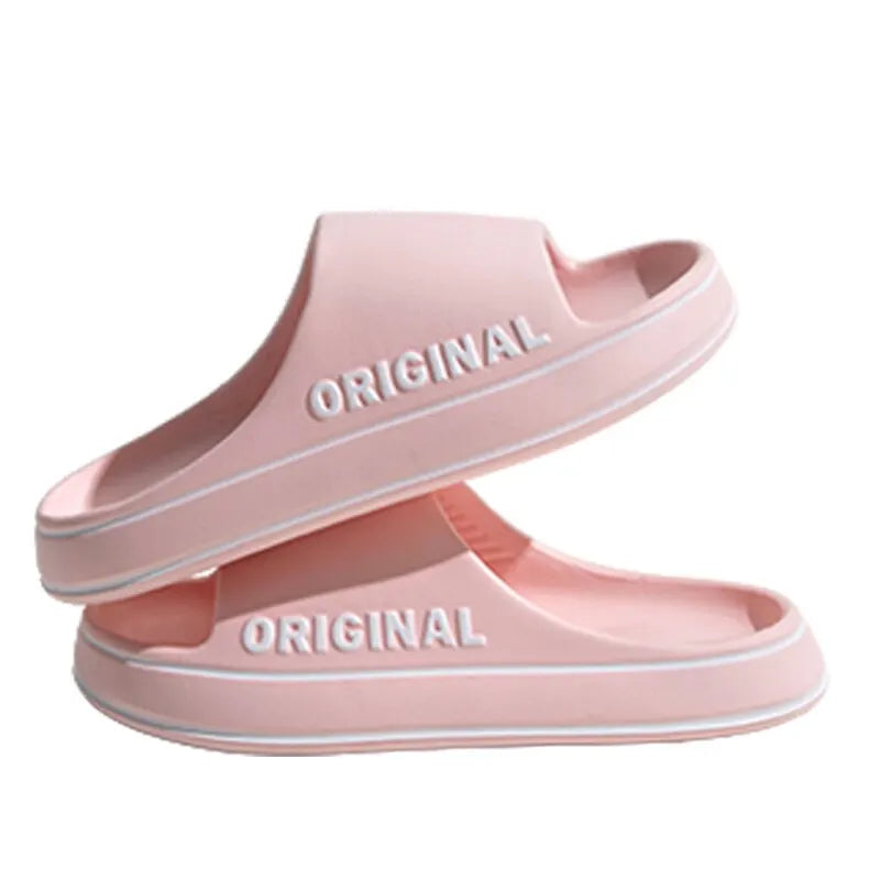 Vid Material Slides Solid Color Thick Sole Indoor Outdoor Sandals
