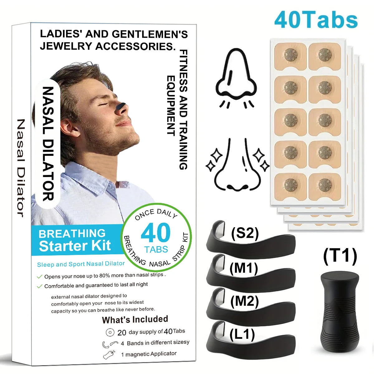 Magnetic Nasal Dilator Exercise Patch Set – Enhanced Airflow Support