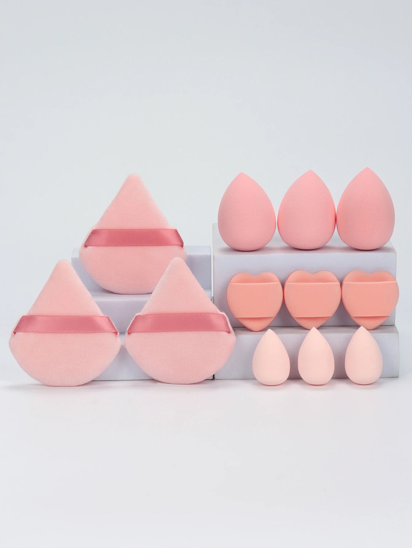 12-Piece All-Purpose Makeup Sponge Set Multi-Size Professional Blending