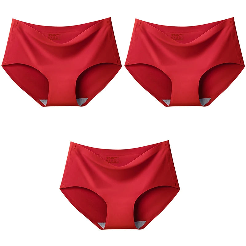 Women Panties XXL Seamless Ice Silk Briefs Breathable Drop Shipping