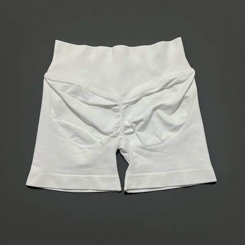 Women High Waist Seamless Shorts Stretchy Butt Lifting Yoga Shorts