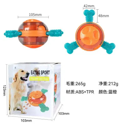 UFO Shaped Tumbler Automatic Feeder and Dog Puzzle Toys Set - Orange