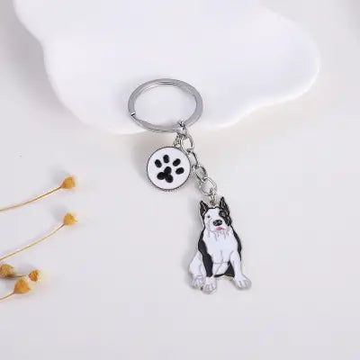 Metal Bulldog Keychain Animal Charm Pendant for Bags and Gifts - 01