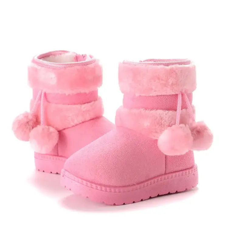 Girls Snow Boots for Kids - Comfortable Warm Winter Boots and Princess Shoes