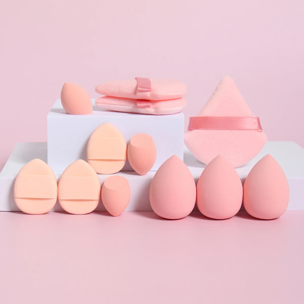 12-Piece All-Purpose Makeup Sponge Set Multi-Size Professional Blending