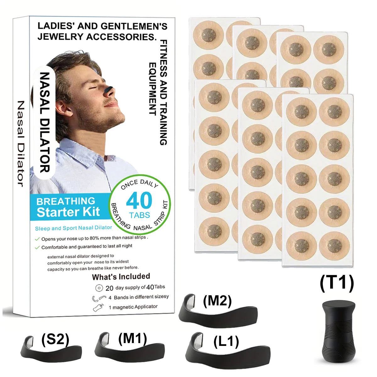 Magnetic Nasal Dilator Exercise Patch Set – Enhanced Airflow Support