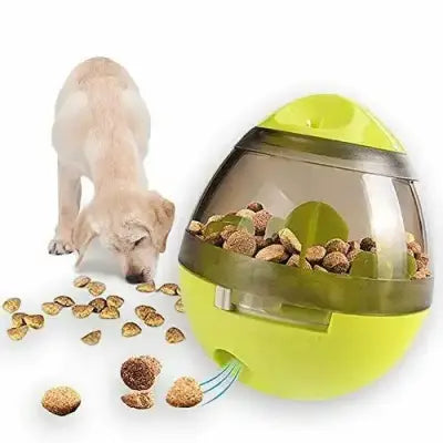 Interactive Dog Toy with Slow Food Dispenser IQ Treat Ball - Yellow