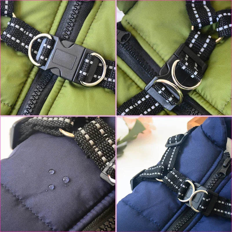 Waterproof Big Dog Jacket Warm Dog Clothes for French Bulldog Winter