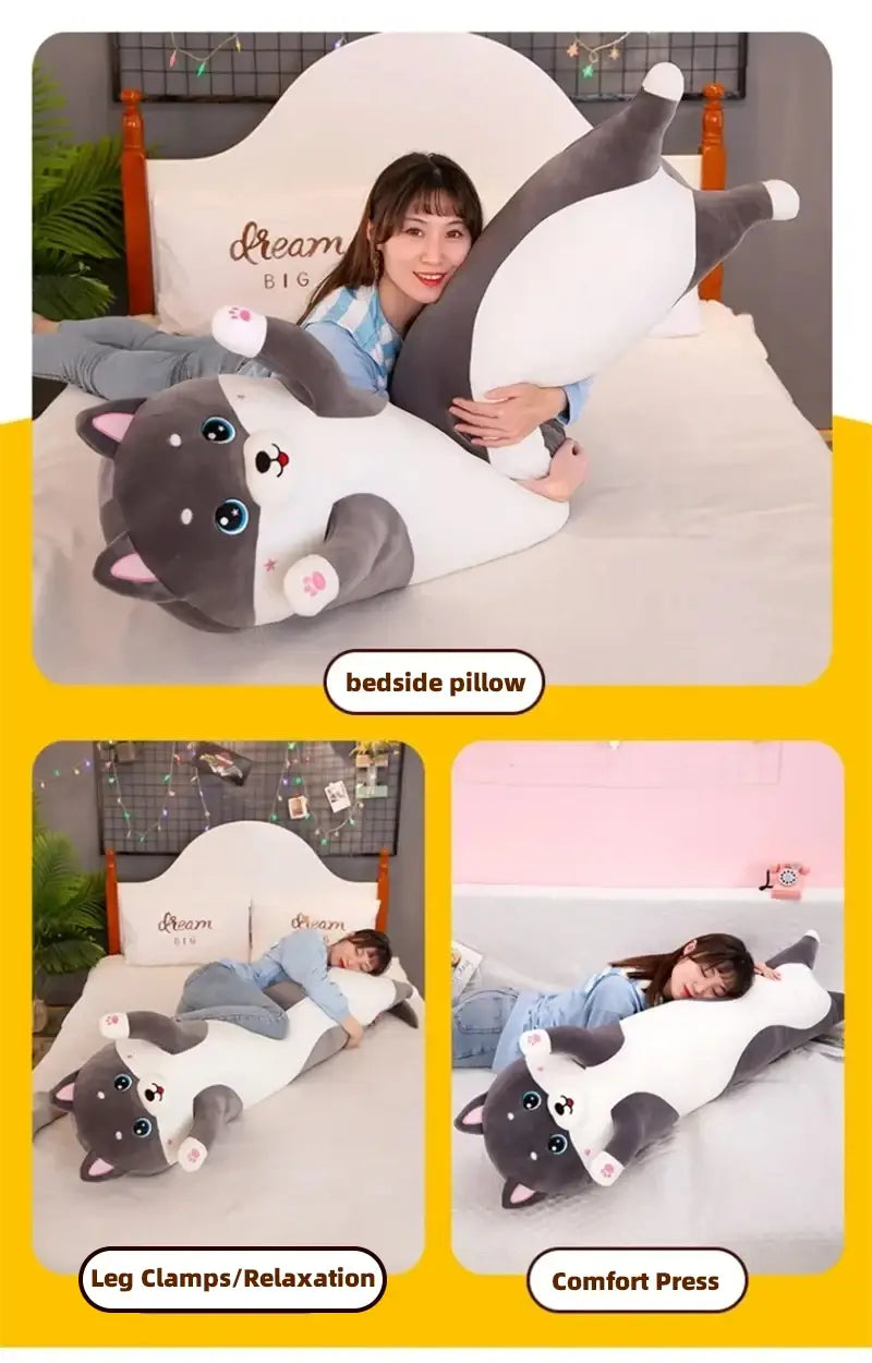 Husky Body Pillow for Comfortable Side Sleeping | Plush Companion