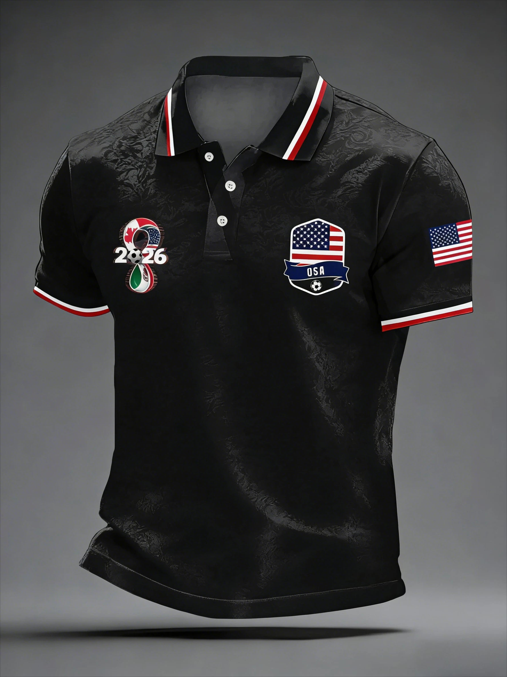 2026 American Independence Day Polo Shirt 3D Printed Breathable Sportswear
