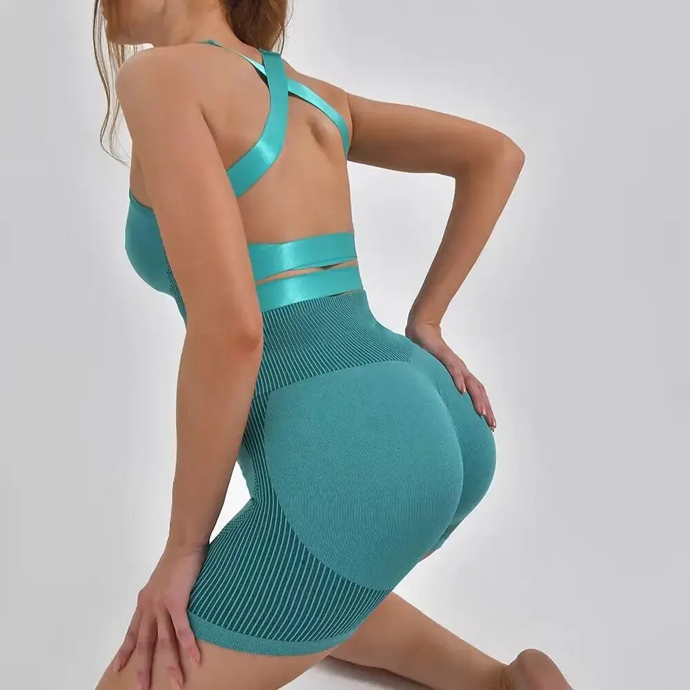 Yoga Shorts with Breathable Fabric & Tummy Control - Sleek Design