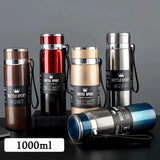 Stainless Steel Water Bottle 1L Vacuum Flask for Hot and Cold Drinks