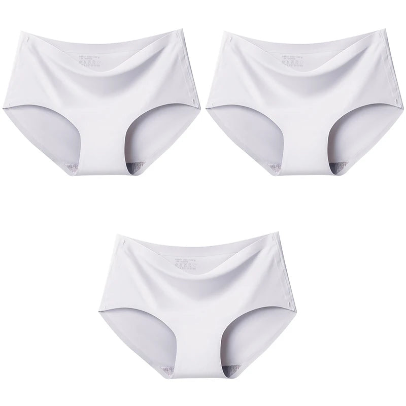Women Panties XXL Seamless Ice Silk Briefs Breathable Drop Shipping