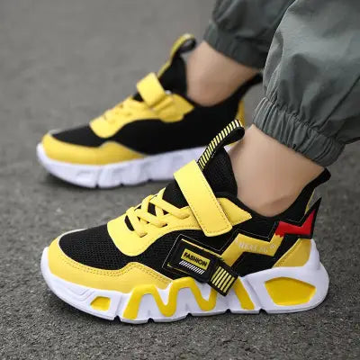 Yellow Kids Basketball Shoes Non-Slip Sneakers for Boys and Girls