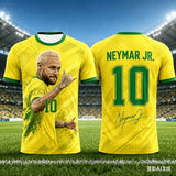 Neymar Soccer Jersey Multi Size Quick Dry Breathable Training Shirt