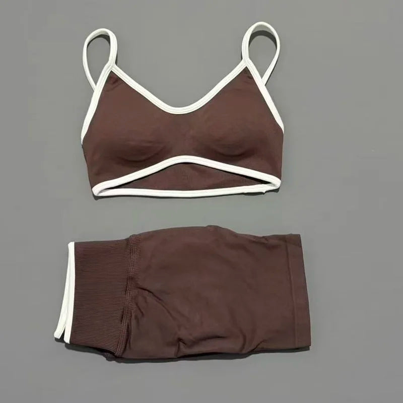 Women Ignite Sculpt Elastic Yoga Bra Set Sculpting Fitness Suit