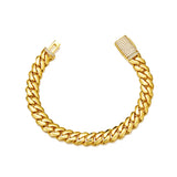 Cuban Miami Link Rhombus Bracelet Stainless Steel Bling Rapper Style