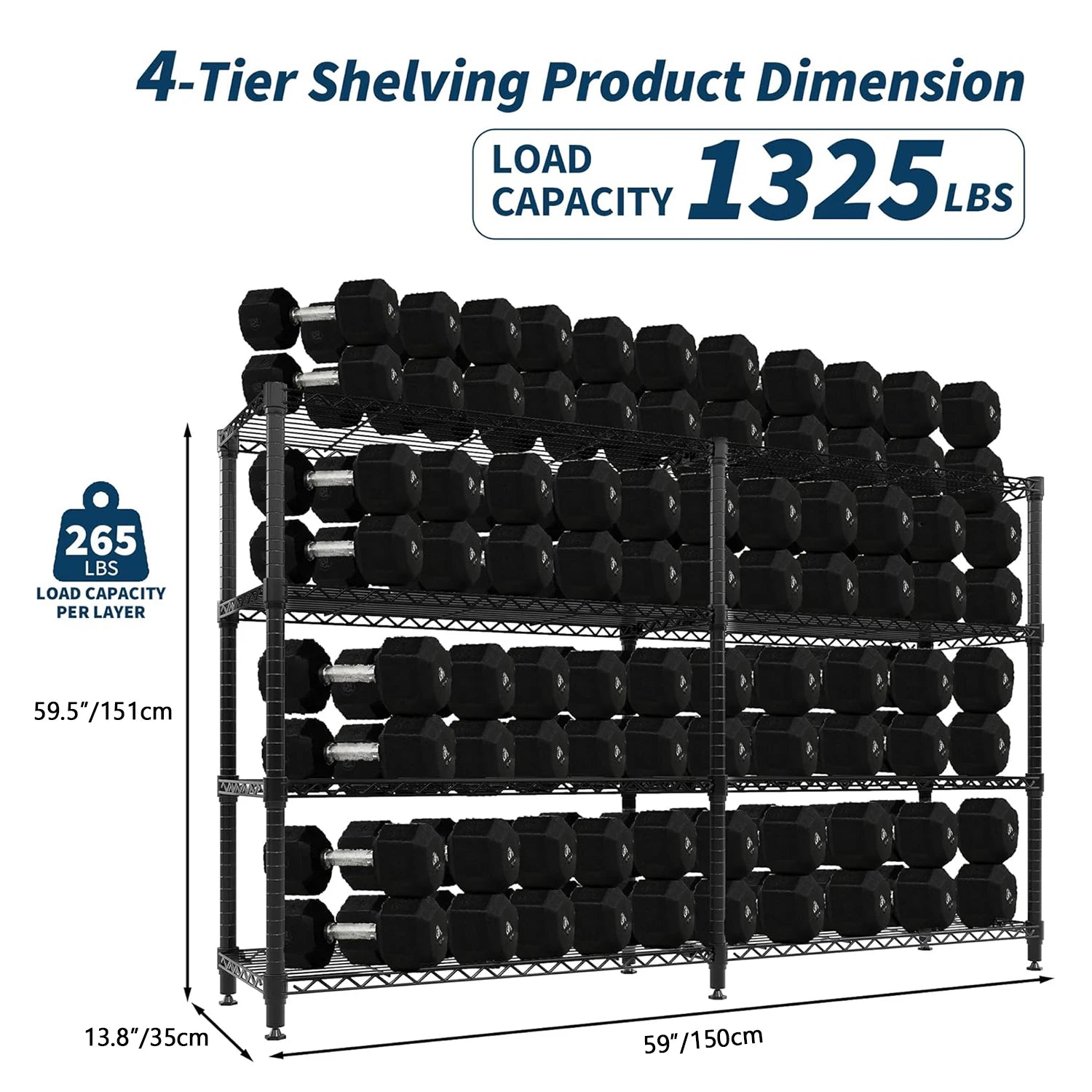 Heavy Duty Metal Storage Shelves Adjustable 5 Tier Garage Organization