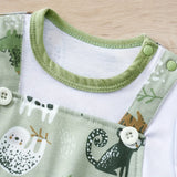 Fallsweet Seamless Infant Zoo Animal Romper Soft Casual Play Wear