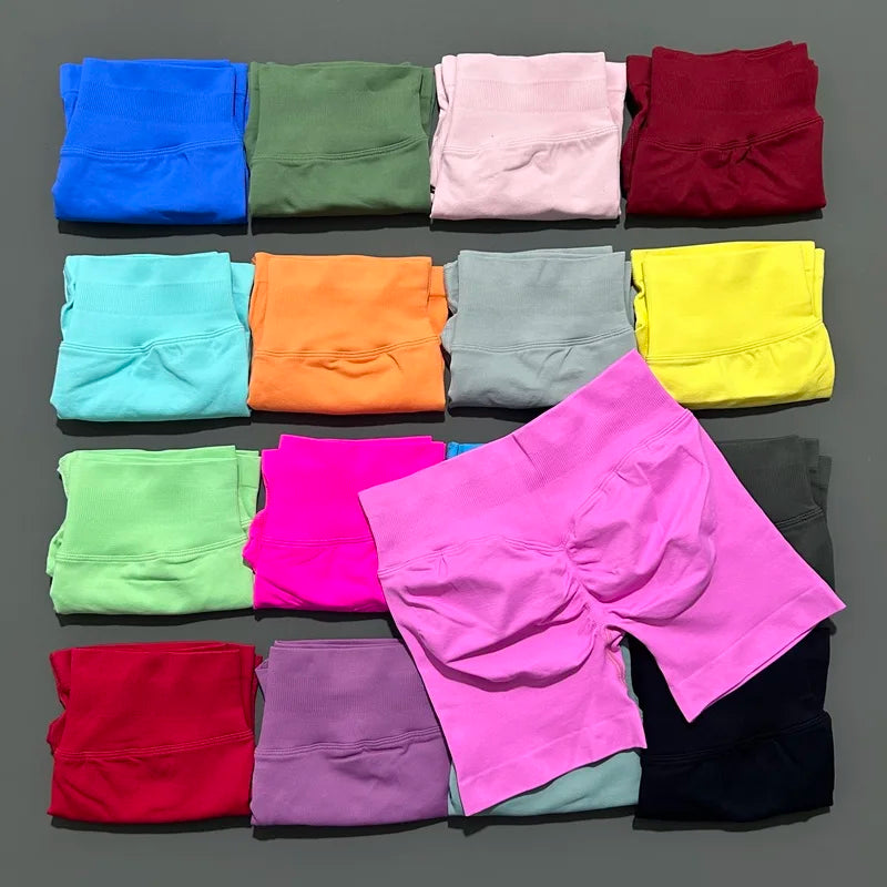 HISTELLO Seamless Yoga Shorts Small Polyamide Butt Lifting Activewear