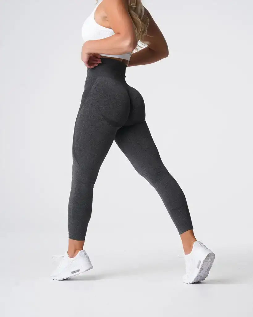 Speckled Seamless Spandex Leggings: Soft Workout Tights