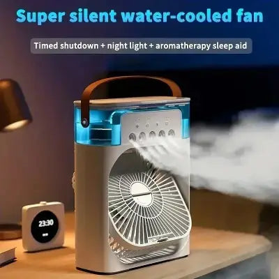 3-in-1 Portable Air Cooler and LED Night Light for Home and Office