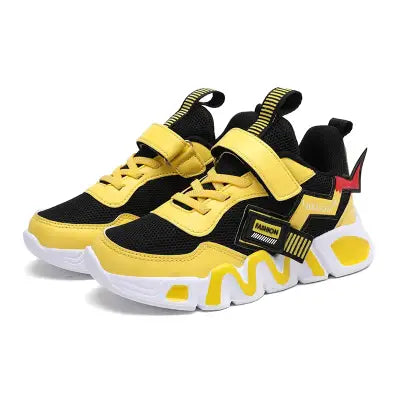 Yellow Kids Basketball Shoes Non-Slip Sneakers for Boys and Girls - Yellow / 39