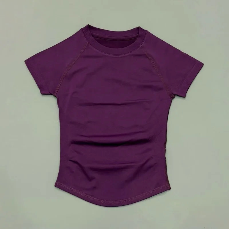 Unisex Summer Sports T Shirt Stretchy Breathable Fitness Top