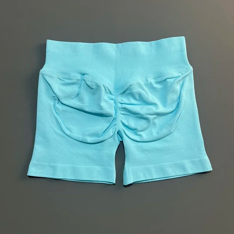 HISTELLO Seamless Yoga Shorts Small Polyamide Butt Lifting Activewear