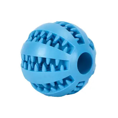 Interactive Dog Toy Ball for Chewing and Treat Feeding in Rubber - Blue / 5CM