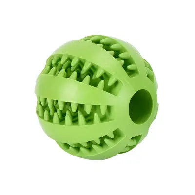 Interactive Dog Toy Ball for Chewing and Treat Feeding in Rubber - green / 7CM