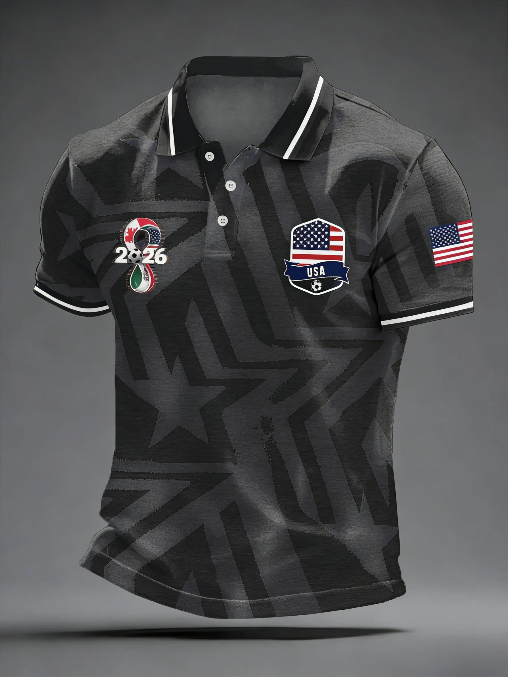 2026 American Independence Day Polo Shirt 3D Printed Breathable Sportswear