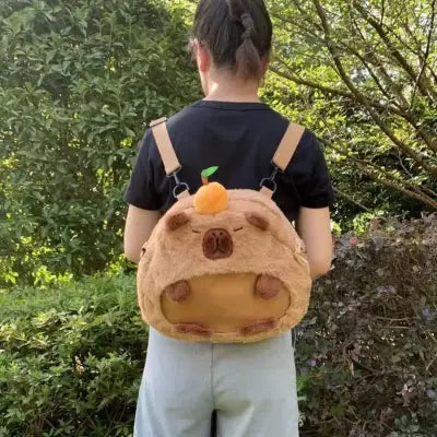 Capybara Plush Backpack Kawaii Mini Shoulder Bag for Kids and Girlfriends - CPBLA School bag 01 / One size