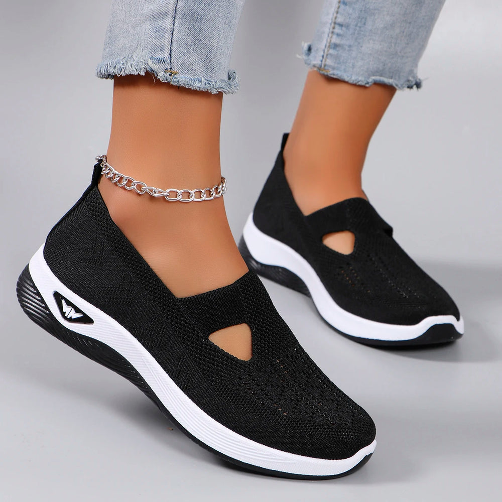 Spring new women’s sports shoes fashionable breathable lightweight non-slip wear-resistant casual sports shoes flat