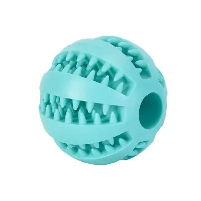 Interactive Dog Toy Ball for Chewing and Treat Feeding in Rubber - Light blue / 5CM