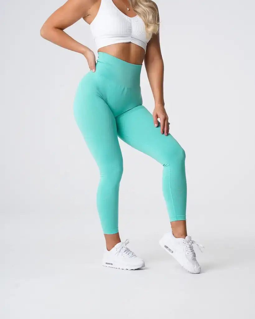 Speckled Seamless Spandex Leggings: Soft Workout Tights