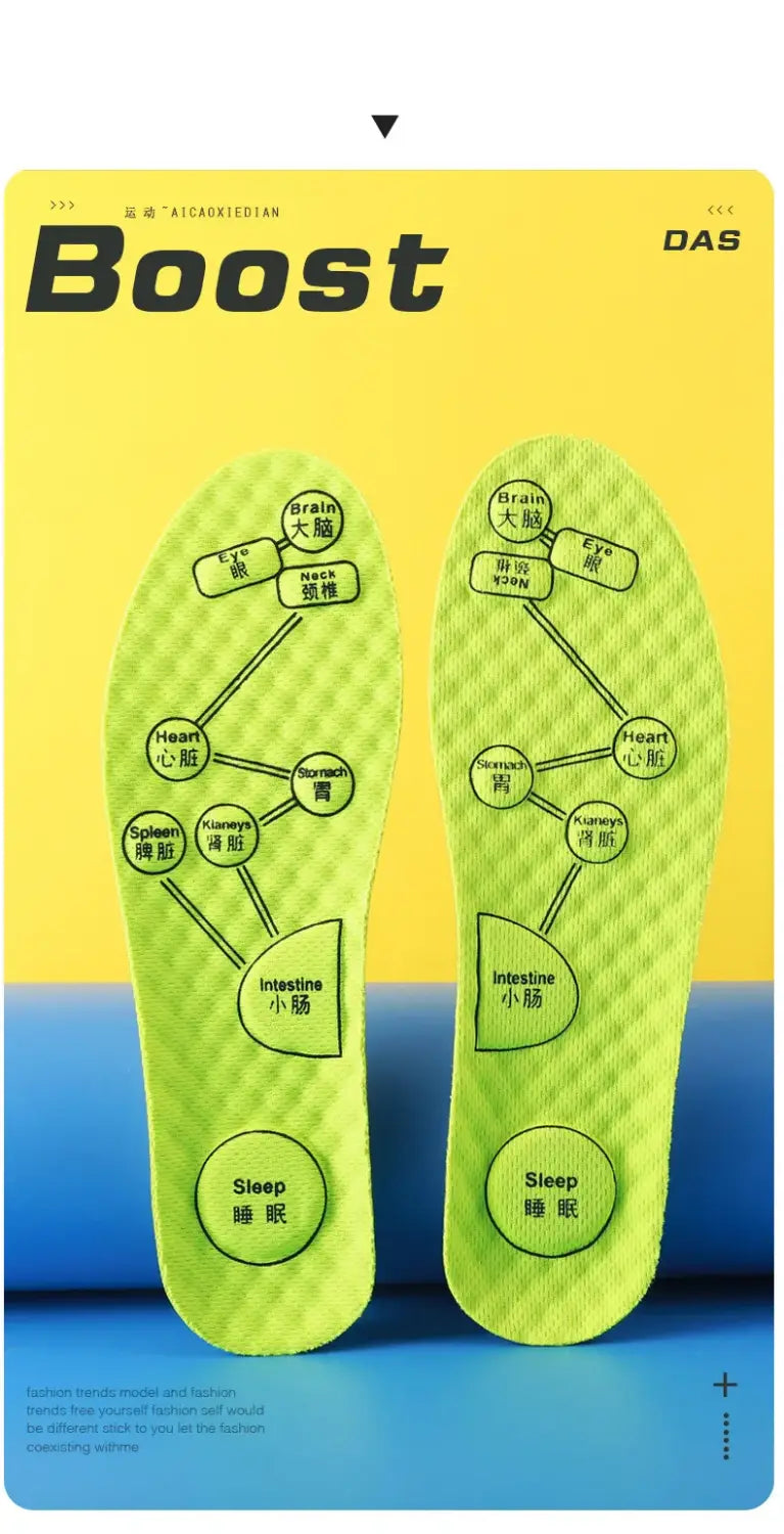 Breathable Deodorant Sport Acupressure Foot Insoles for Comfort