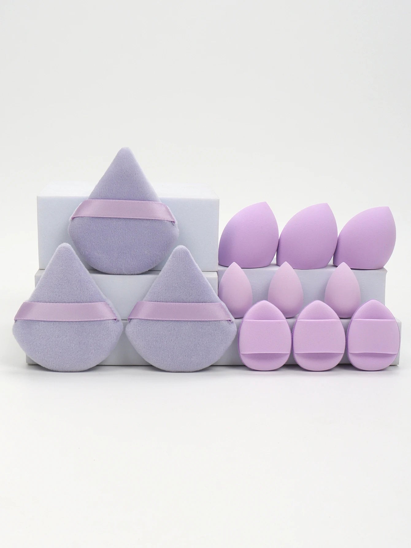 12-Piece All-Purpose Makeup Sponge Set Multi-Size Professional Blending