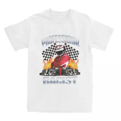 Professional Certified Racing Meme T-Shirt in Unisex Cotton Design - T2088-white / XL