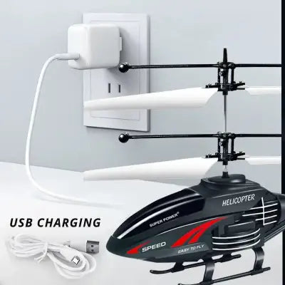 Gesture Control RC Helicopter with LED Light for Kids