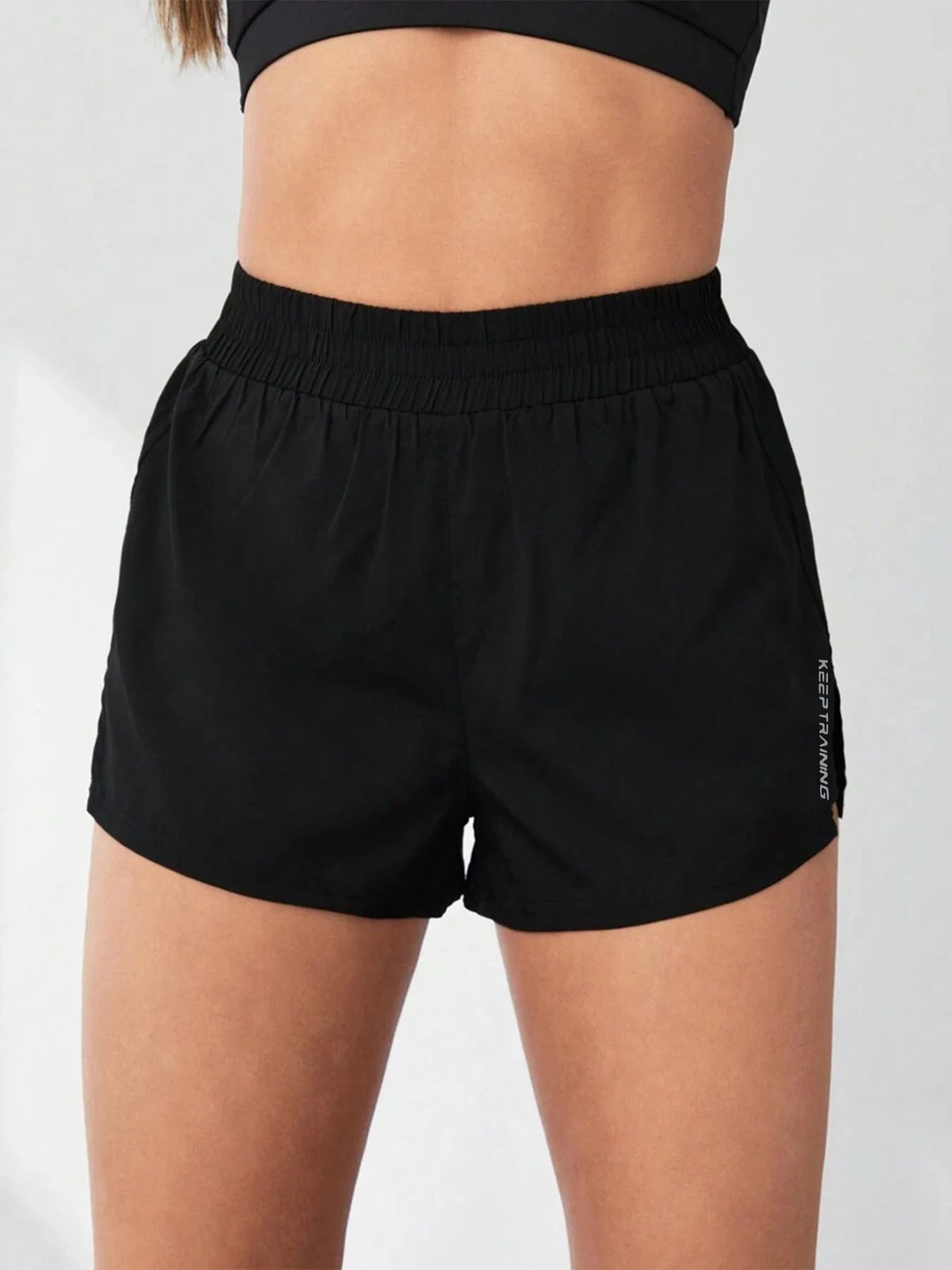 Yoga Anti-Exposure Shorts Faux Two-Piece Style Running Fitness Pants