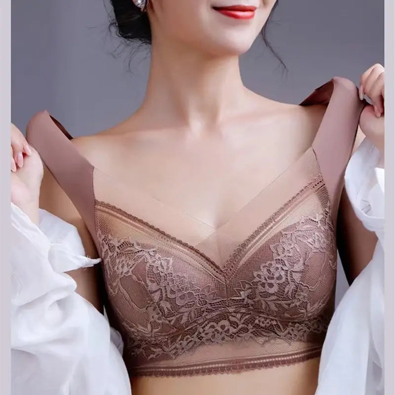 High-Quality Lace Ladies Underwear: Comfortable No Steel Fixed Cups