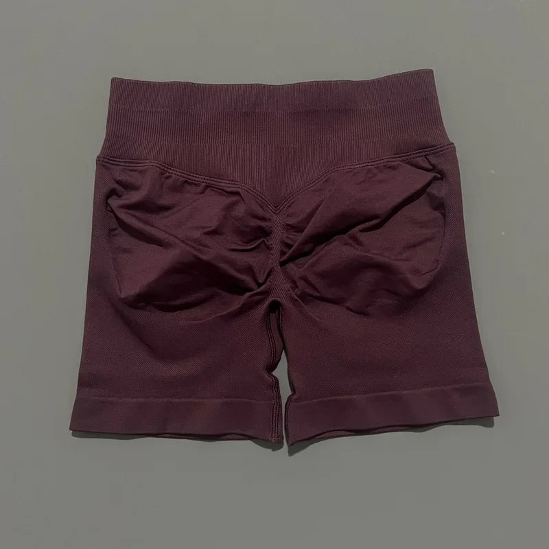 Women High Waist Seamless Shorts Stretchy Butt Lifting Yoga Shorts