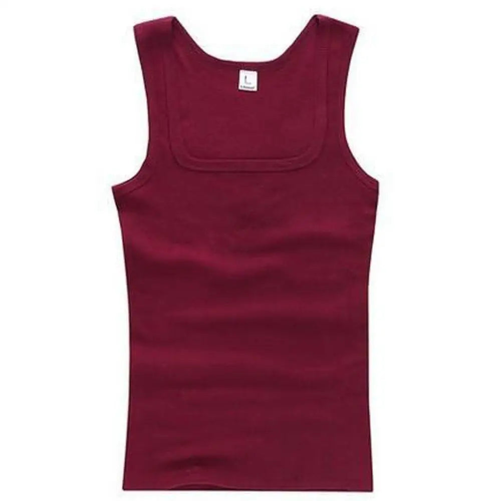 Basic Elastic Tank Men's Gym Vest Cotton Bodybuilding Fitness Style